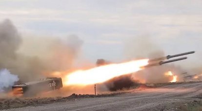 Vídeo espetacular de tiro em larga escala TOS-1A "Sun" apareceu na Web