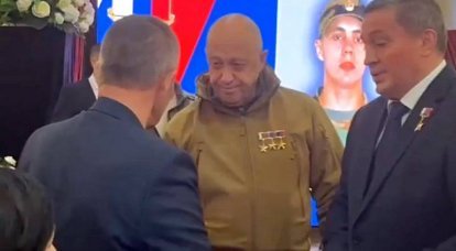 Evgeny Prigozhin appeared in public with three Golden Stars of the Hero