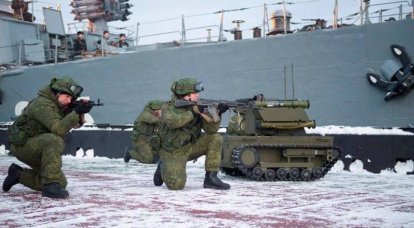 Fighting robot destroys "bandits" in Primorye: cadres of exercises