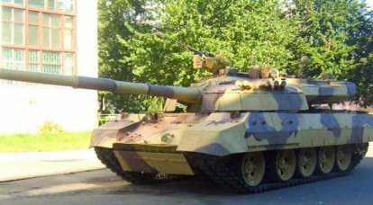 Réservoir T-55AGM. Ukraine