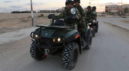 Российские десантники используют квадроциклы для обстрела противника