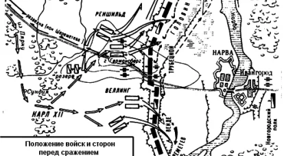 Battle of Narva 19 (30) November 1700 of the year