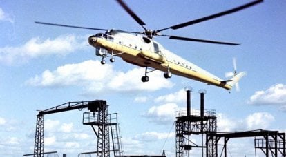 Soviet transport helicopter crane Mi-10K