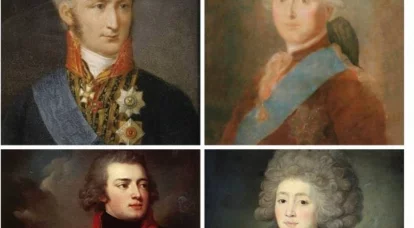 Nikolai, Dmitry, Valeriana e Olga Zubov. Fratelli e sorella dell'ultimo favorito di Caterina II