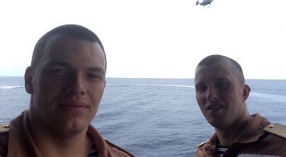 Selfie 선원 "피터 큰"러시아 군함의 정확한 좌표를 결정하는 허용