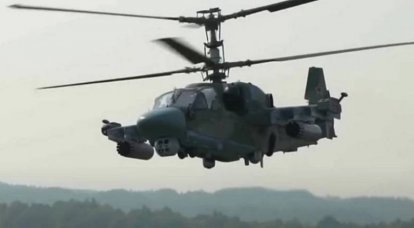 Helicóptero de ataque Ka-52M atualizado testado como parte de uma operação militar especial na Ucrânia
