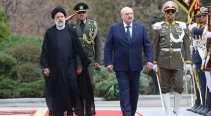 Появились кадры торжественной церемонии встречи президентов Белоруссии и Ирана в Тегеране