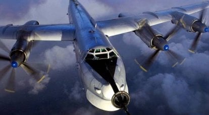 Turbopropulsor estratégico bombardero bombardero Tu-95. Infografia