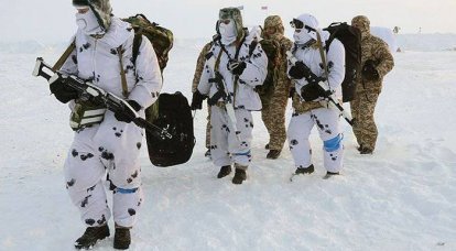 러시아 낙하산 공수 비행 대원이 북극을 점령했습니다.
