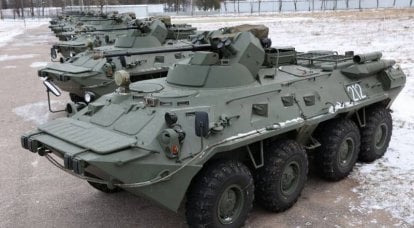 Belarus motorlu tüfekler, yeni Rus zırhlı personel taşıyıcıları BTR-82A aldı
