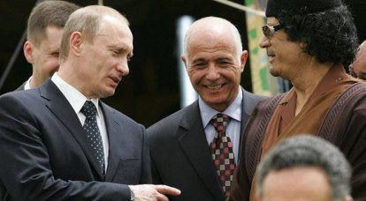 교활한 아랍 카다피와 러시아