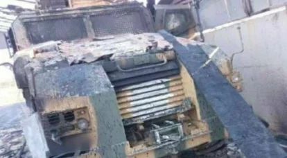 A különleges hadművelet egyik területén megsemmisült az ukrán haditengerészet haditengerészetének török ​​gyártmányú Kirpi páncélozott járművei oszlopa.