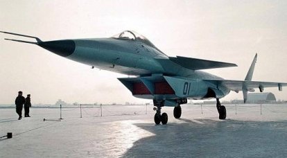 Un prototipo experimental del luchador de quinta generación MiG 1.44. Infografia