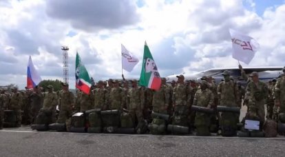 Otro destacamento de voluntarios voló desde Grozny a la zona de operaciones especiales en Ucrania.