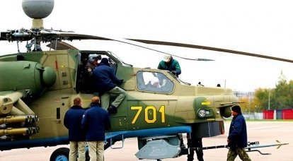 Mi-28HM攻击直升机。 信息图表