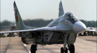 Eine MiG-29 hat beim Start in Weißrussland Feuer gefangen