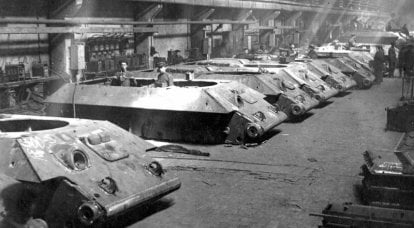 Rachaduras na armadura. T-34 com defeito para a frente