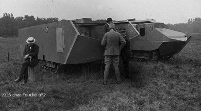 El primogénito de la construcción de tanques franceses. Prototipos de los tanques Schneider y Saint-Chamond