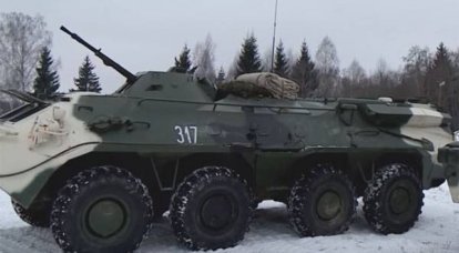 벨로루시 인은 BTR-70에게 중생을 주었다.
