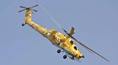 मिलिटेंट्स ने अपने 28-mm तोप के साथ Mi-30H को अपने "सहयोगियों" को मैदान में फिल्माया