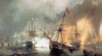 나바리노 전투에서 터키-이집트 함대의 패배