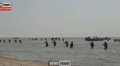 Высадка морского десанта ДНР у Широкино (видео)