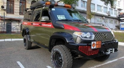 A special vehicle of demining groups based on the UAZ-2363 pickup truck entered service with the Pacific Fleet's engineering regiment