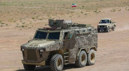 No Irã, apresentou um novo veículo blindado "Raad" 6X6