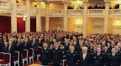 In St. Petersburg, is the collection of the commanding staff of all the fleets of the Russian Federation