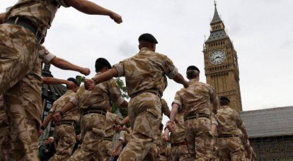 O exército britânico toma posições