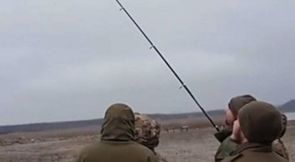 Fighters attached a drone to a fishing rod to protect against interception