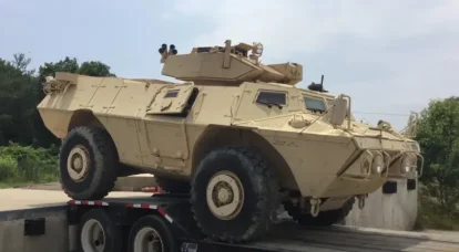 Amerykańskie transportery opancerzone M1117 zostały zauważone na służbie Sił Zbrojnych Ukrainy