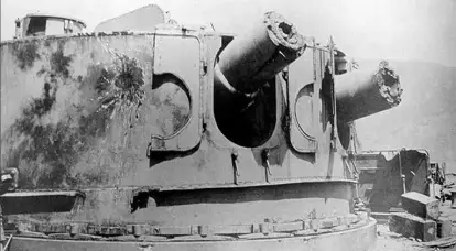 La mecha principal de la artillería naval rusa durante la guerra ruso-japonesa. tubo de borde