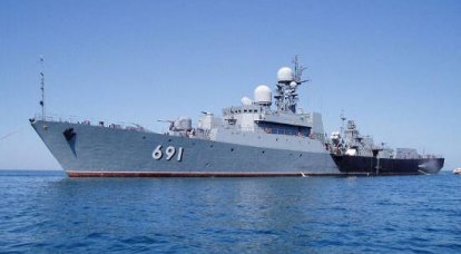 Сторожевик "Татарстан" выполнил стрельбы в акватории Каспийского моря