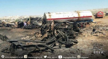 Suriye'deki Rus Hava ve Uzay Kuvvetleri'nin uçakları DAEŞ ve Jabhat al-Nusra yakıt kamyonlarının konvoyunu imha etti