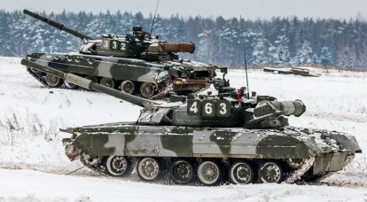 Tanques T-80U Kantemirovskaya divisão de tanques