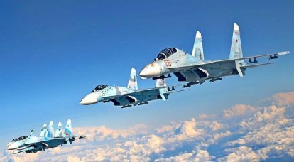 Одновременный пуск восьми ракет с 4 истребителей Су-27 попал на видео