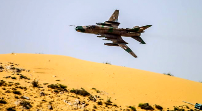 Militants filmed how the Syrian Su-22 left the MANPADS missile