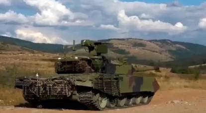 Os mais recentes tanques sérvios M-2024AS84 foram usados ​​nos exercícios Vihor 2