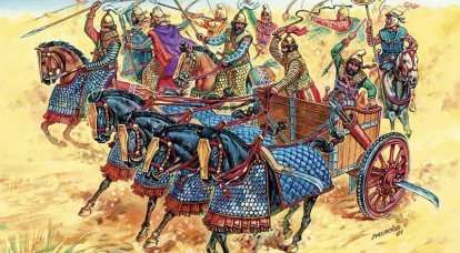 War chariots of the Ancient World - a prototype of modern military equipment
