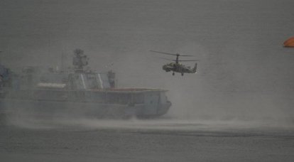 Ship tests Ka-52 in Severomorsk
