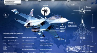 Многоцелевой истребитель Су-30СМ. Инфографика