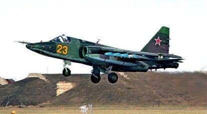 Aviones blindados de ataque frontal Su-25. Infografia