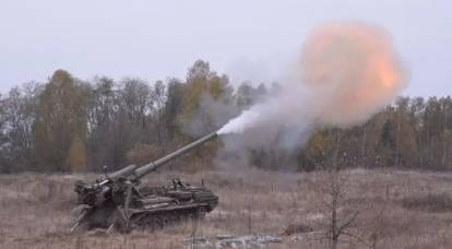 Footage of the destruction of the Ukrainian self-propelled gun “S7 “Pion” by Russian artillerymen is shown.