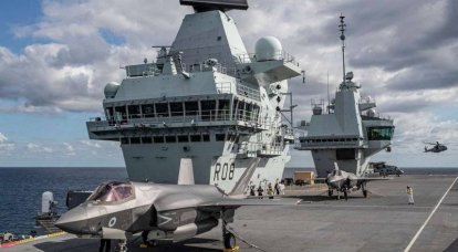 The British decker F-35B first boarded the aircraft carrier Queen Elizabeth