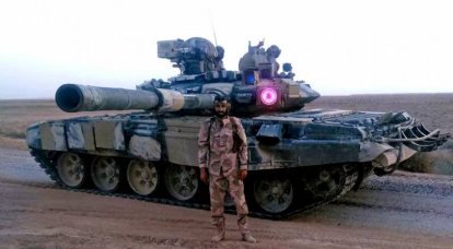 Syrian tanks T-90 break through the defense of ISIS