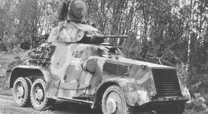 第二次世界大戦のホイール装甲車。 8の一部 スウェーデン装甲車Pansarbil m / 41