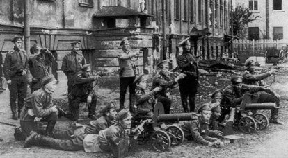 1917-Jahr. Rote Garde von St. Petersburg und Moskau. 3-Teil