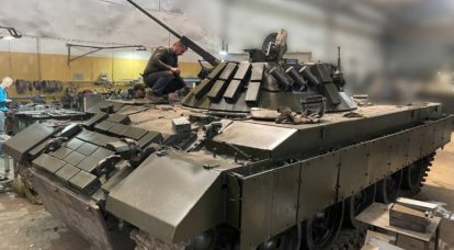 Oekraïense "vrijwilligers" voltooiden de ontwikkeling van een "zwaar infanteriegevechtsvoertuig" op basis van de Sovjet T-62M-tank voor de strijdkrachten van Oekraïne