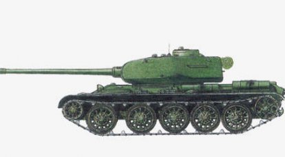 The forerunner of a new generation of Soviet tanks: T-44